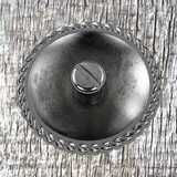 Feather Conchos - Back view with Concho screw inserted. (Concho screw included with purchase)