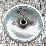 TCU Antiques Silver Concho - rear view TCU Antiques Silver Concho - rear view