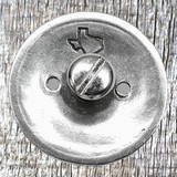TCU Antiques Silver Concho - rear view. TCU Antiques Silver Concho - rear view.