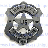 U.S. Marshall Tombstone Arizona Badge - Rear View