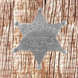 Old West Marshall Abilene Kansas Badge - Front View