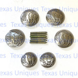 Buffalo Nickel Concho Saddle Set