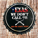 Texas Decorative Metal Wall Hanging Bottle Cap- front View