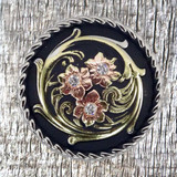 Austin Floral 1 Inch Concho - Front view