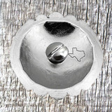 Five Berry Nickel Finish 1-1/4 Inch Concho - rear view with Concho screw inserted.