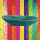 Wooden Turquoise Dough Bowl