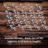 Concho Screws 8mm (lot of 50) (CON00898-H-TH199998-8mm-50)
