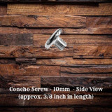 Concho Screws 10mm (lot of 50) (CON00898-I-TH199992-10mm-50) - Side View