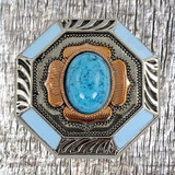 Gallup  2-Shades Of Turquoise Concho