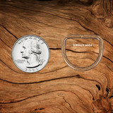 D Ring Copper Finish Saddlery Hardware Lot of 10 - D-Ring with US Quarter to show size comparison.