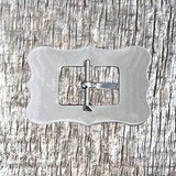 Blooming Floral 3/4" 2-Tone Buckle - rear view.