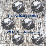 Ransom Rose Concho Saddle Set-2 - rear view without Concho screw inserted.