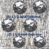 Ransom Rose Concho Saddle Set-2 - rear view with Concho screw inserted.