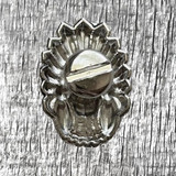 Indian Chief Head Dress 5/8 Inch Antique Nickel Finish Concho