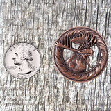 Moose 1-3/8 Inch Antique Copper Finish Concho