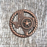 State of Texas Star Antique Copper Concho