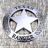 Texas Ranger Badge 1-Inch Concho - front view.