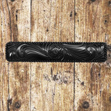 Western Engraved Floral Raven Black Drawer Pull