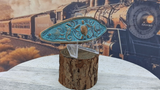 Turtle Patina Copper Nautical Drawer Pull - front view.
