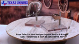 Rope Trim 3/4 Inch Antique Copper Buckle & Keeper - front view.
