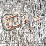 Buckle Set 2/TONE Capitan 1/2 Inch, nickel and copper-plated with a black enamel wash - front view.