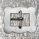 Del Rio 3/4" Nickel with Black Enamel Finish Buckle - rear view.