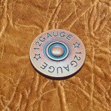 Shot Gun 12 Gauge Antique Copper Patina Finish Upholstery Tacks & Nails - front view.