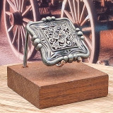 Three Berry Antique Nickel 1-1/2 Inch Concho - front view.