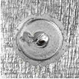 Floral Top 1-1/4 Inch Antique Copper Plated Concho - rear view with Concho screw inserted.