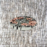 Floral Top 1 Inch 2/Tone Concho