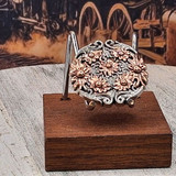 Floral Top 1-1/4 Inch 2/Tone Concho - front view.