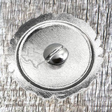 Floral Top 1-1/2 Inch 2/Tone Concho - rear view with Concho screw inserted.