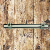 Emery 3-3/4-inch Center-to-Center Cabinet Pulls in Satin Nickel 5-Pack - rear view without cabinet screws inserted.