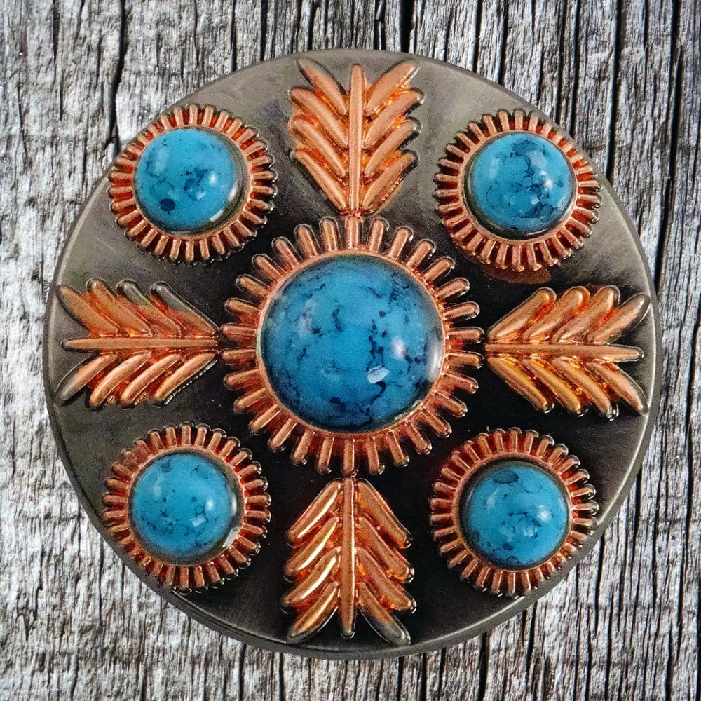 Conchos Cœur Turquoise (10 pièces)
