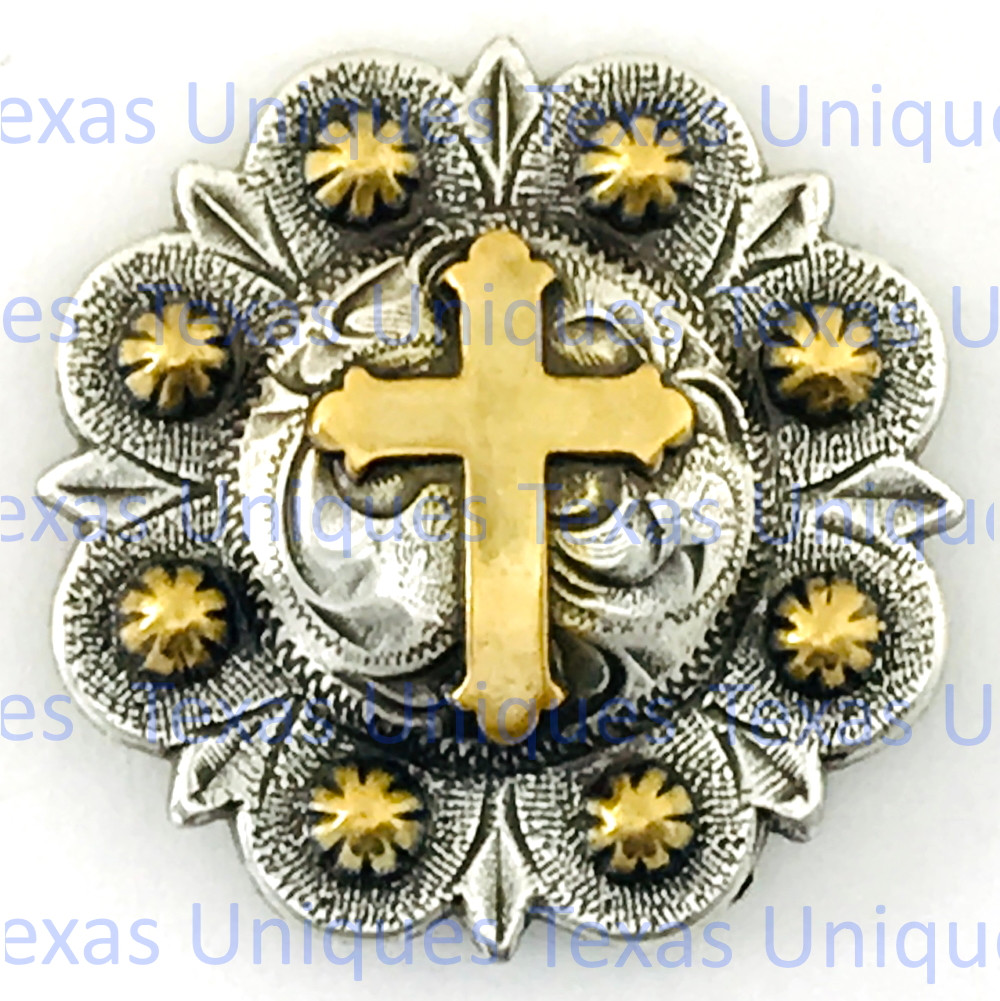 Concho AJ Tack Gold Cross Berry