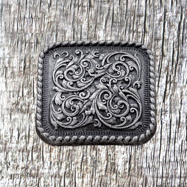 Florid Square 1-Inch Concho - Texas Uniques Store