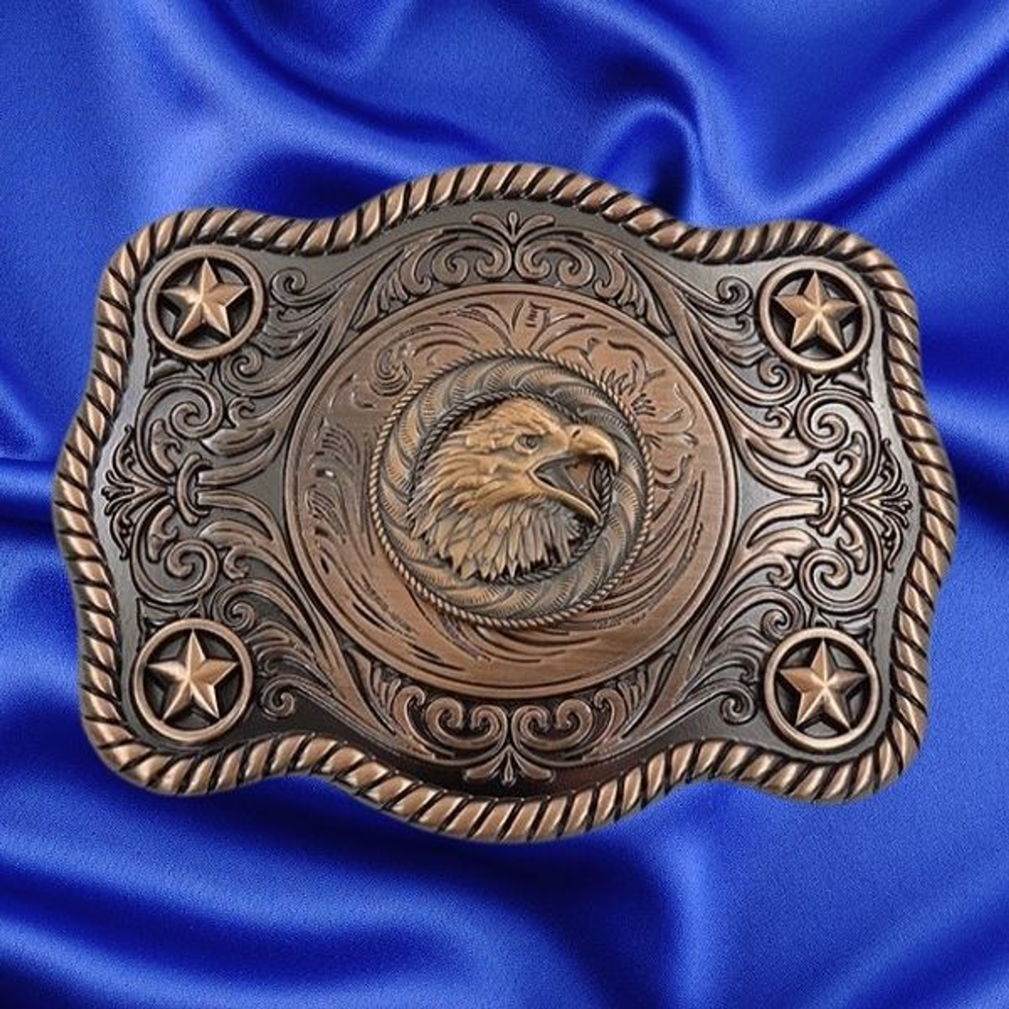 Western Style, Star Trophy Belt Buckle Screaming Eagle