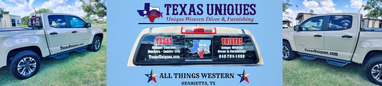 Lot De 10 Conchos Texas Star – Métal – Western, Country, Biker – Neufs