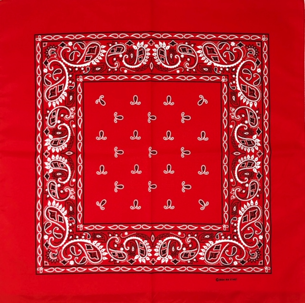 Paisley bandana Swarovski White×Red Paisley bandana Swarovski White×Red（Narrow Red Paisley with