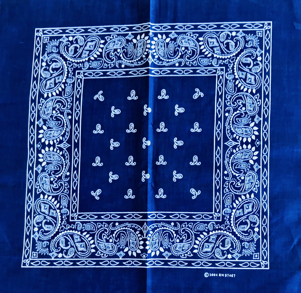 HOORSENBUHS ホーセンブース　GREY PAISLEY BANDANA Light Grey Paisley Bandana - Single Piece 22x22 - Walmart.com