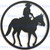Buy Metal Cut Out Of Horse & Rider Metal Art Online