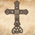 Rustic finish cast iron wall cross - front view