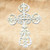 Antique White Cast Iron Wall Cross - front view.