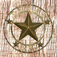 Texas Metal Star 1836 Wall Art 24 Inch