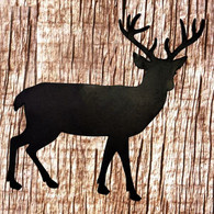 Whitetail Deer Metal Cutout - Front view