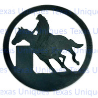 Barrel Racer Metal Art