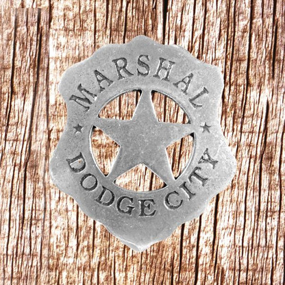 City Marshall Dodge City, Badge Old West U.S. Sheriff Replica City Marshall Dodge City, Badge Old West U.S. Sheriff Replica