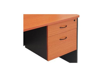 Rapid Worker 2 Drawer Fixed Pedestal - 1 Desk Drawer and 1 Filing Drawer