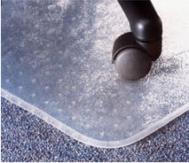 Marbig 87105 Large Heavy Duty Chair Mat For Thick Carpet 1140Mm X 1340Mm Keyhole Shape