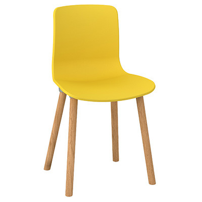 Dal Acti Wooden 4 Leg Chair Yellow